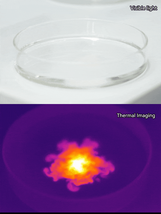 Видеть тепло! Откройте для себя экзотермические реакции с помощью тепловизора